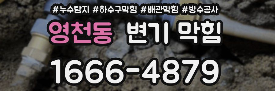 영천동 변기 막힘