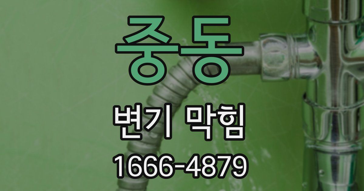 중동 변기 막힘