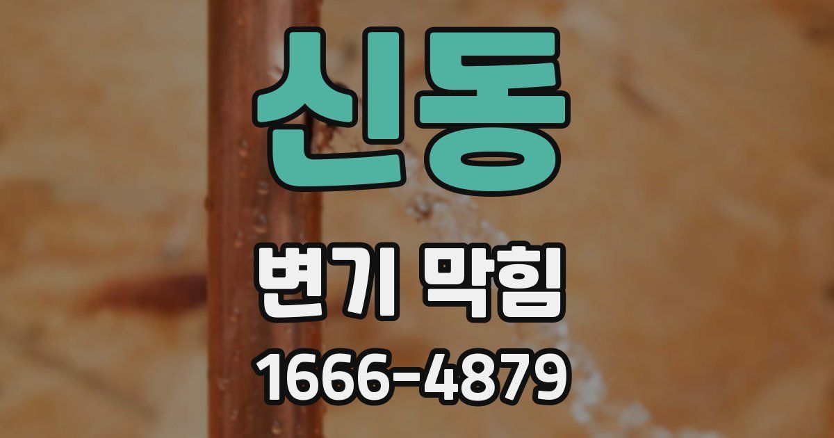 신동 변기 막힘