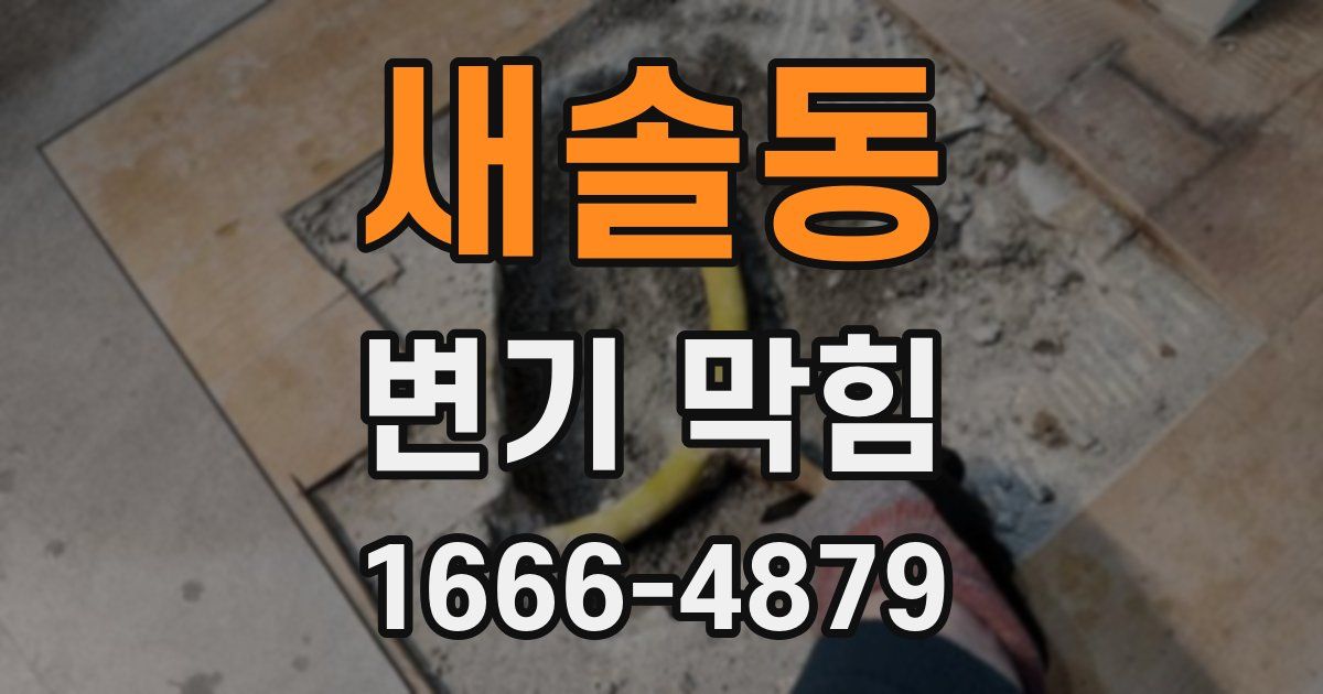 새솔동 변기 막힘