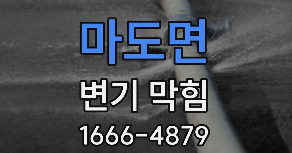 마도면 변기 막힘
