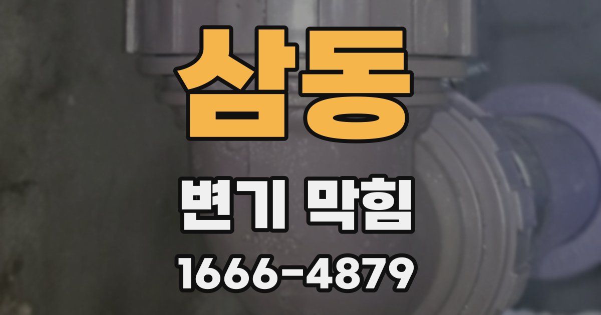 삼동 변기 막힘