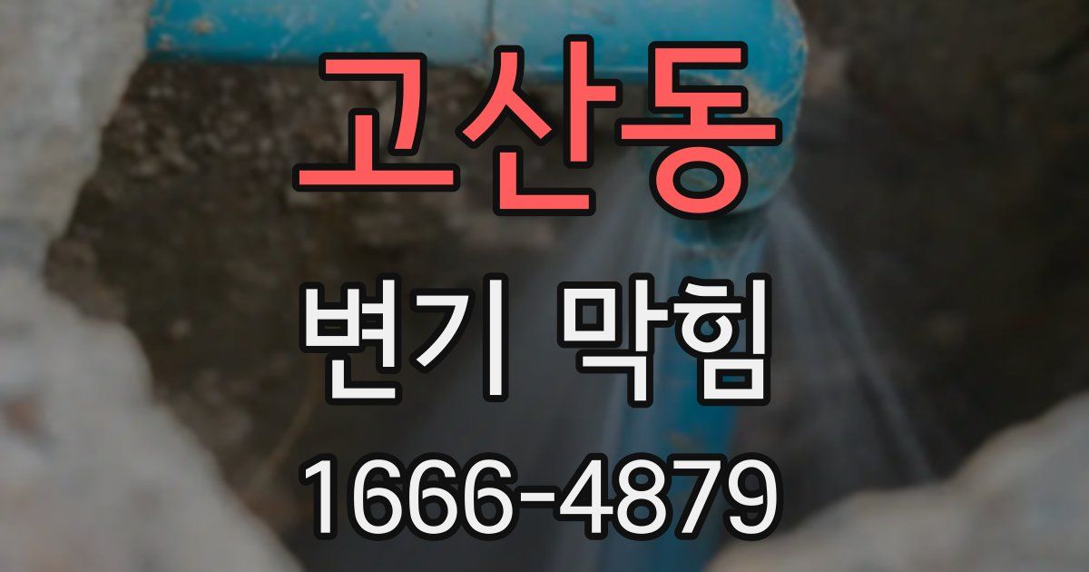 고산동 변기 막힘