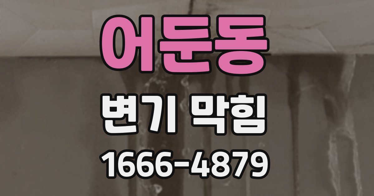 어둔동 변기 막힘