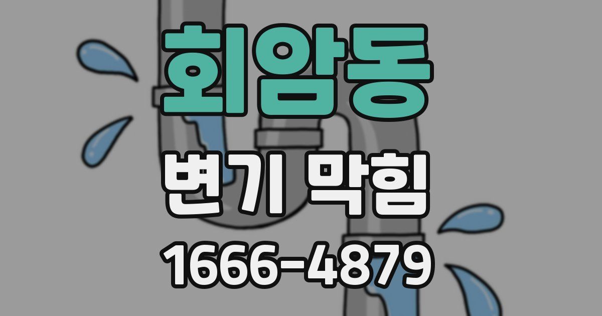 회암동 변기 막힘