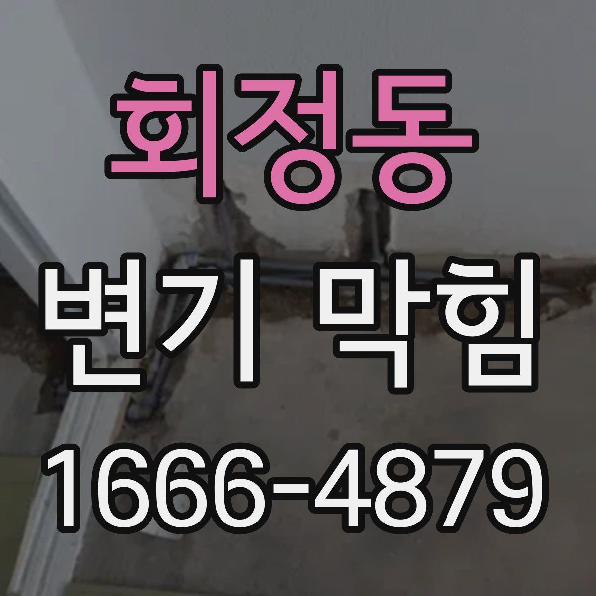 회정동 변기 막힘