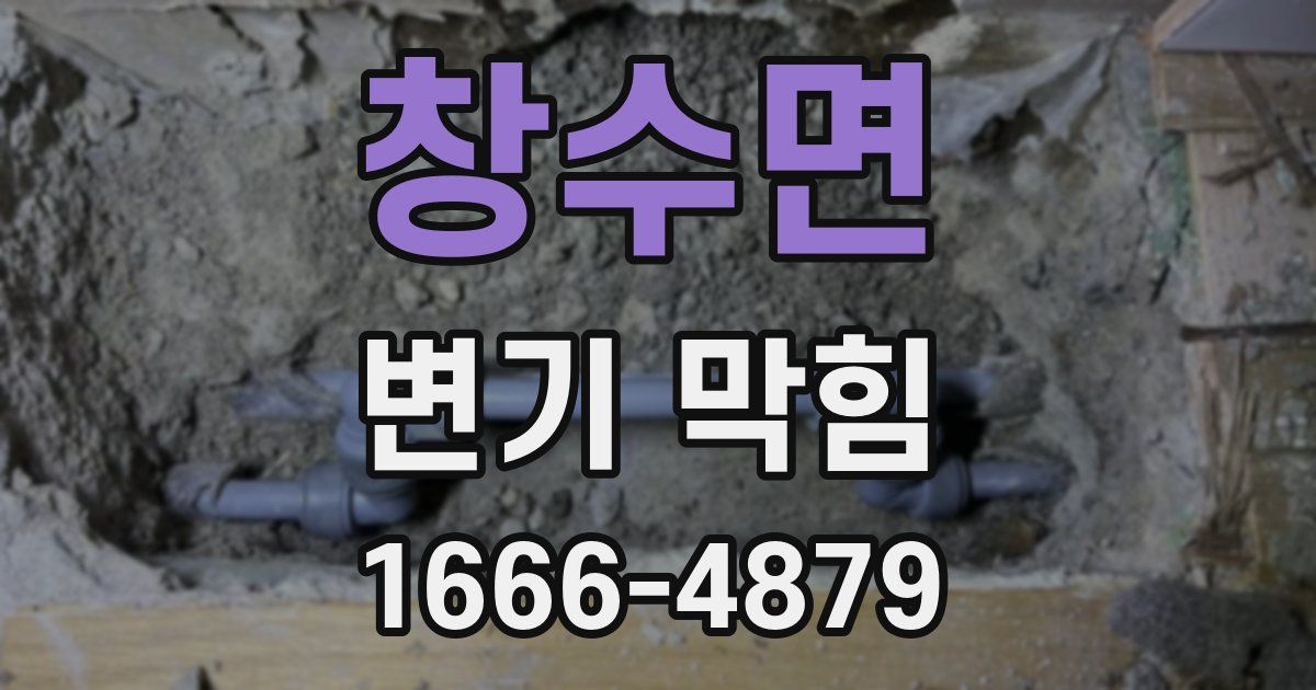 창수면 변기 막힘