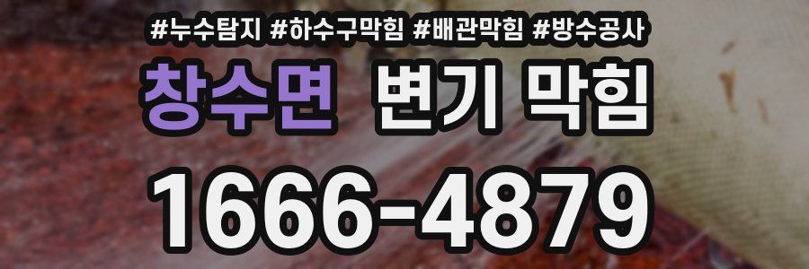창수면 변기 막힘