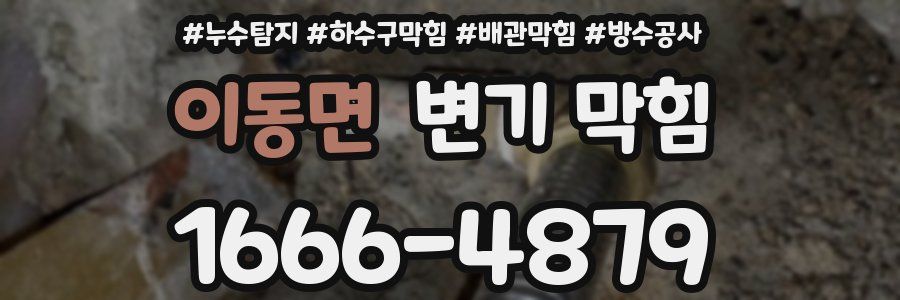 이동면 변기 막힘