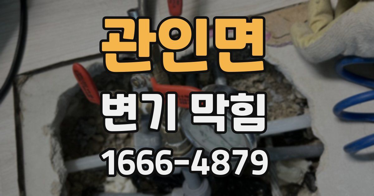 관인면 변기 막힘