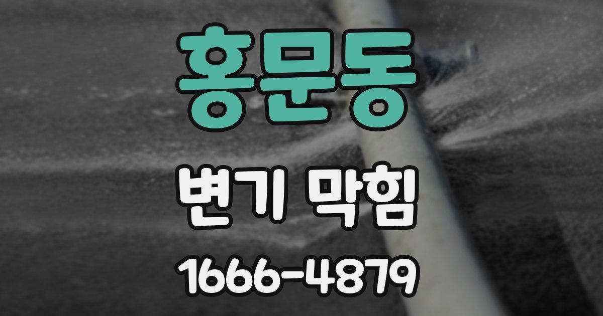 홍문동 변기 막힘