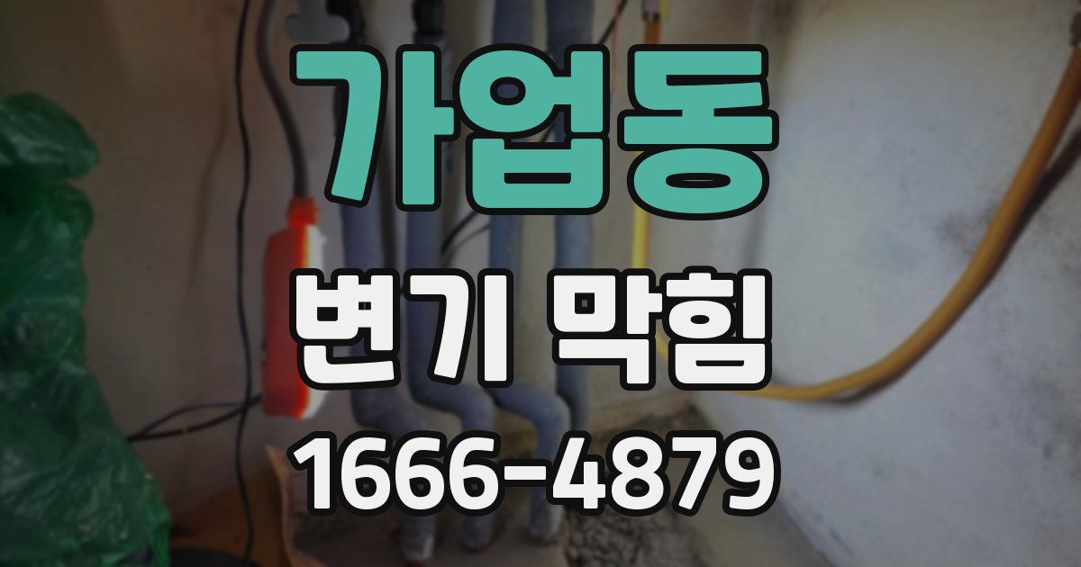 가업동 변기 막힘