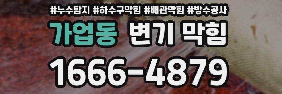 가업동 변기 막힘