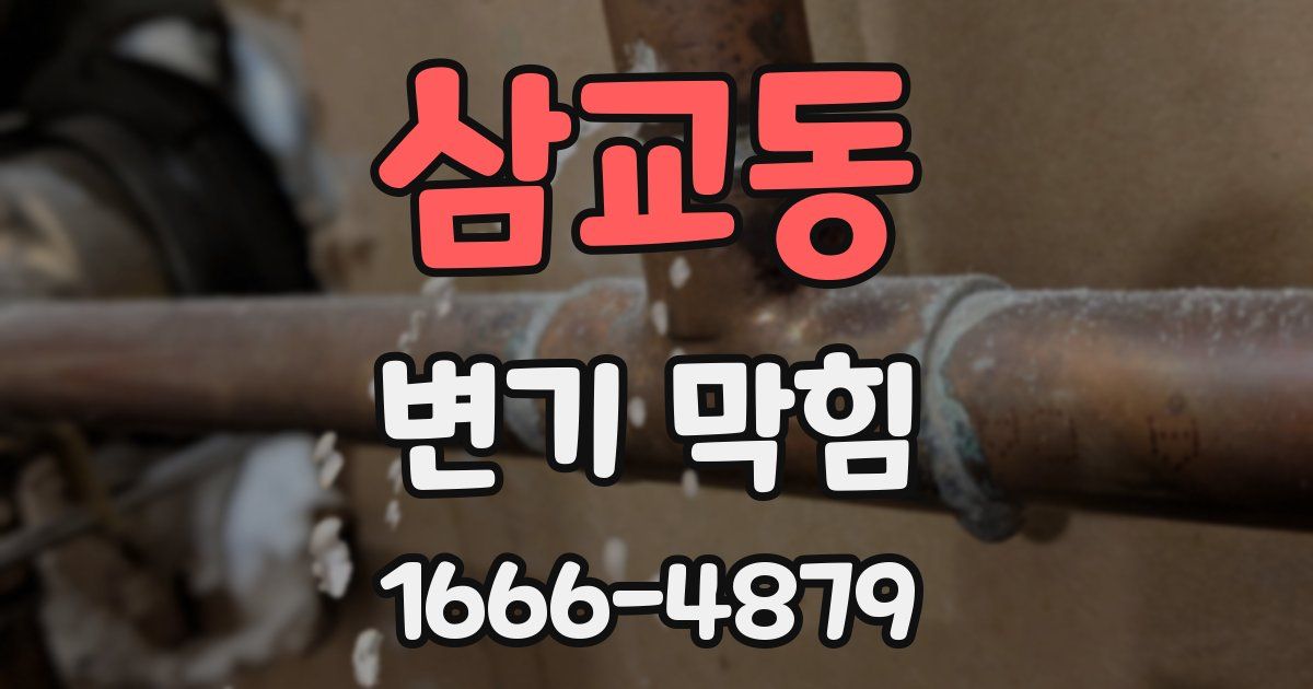 삼교동 변기 막힘
