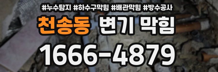천송동 변기 막힘