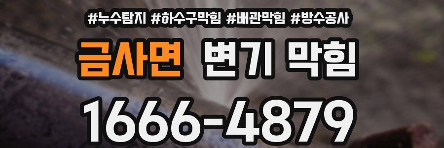 금사면 변기 막힘