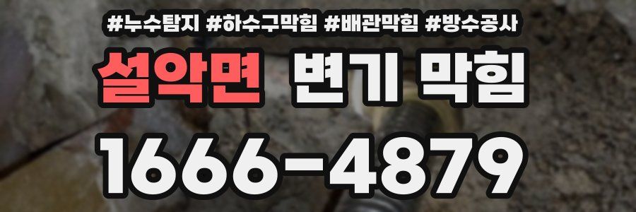 설악면 변기 막힘