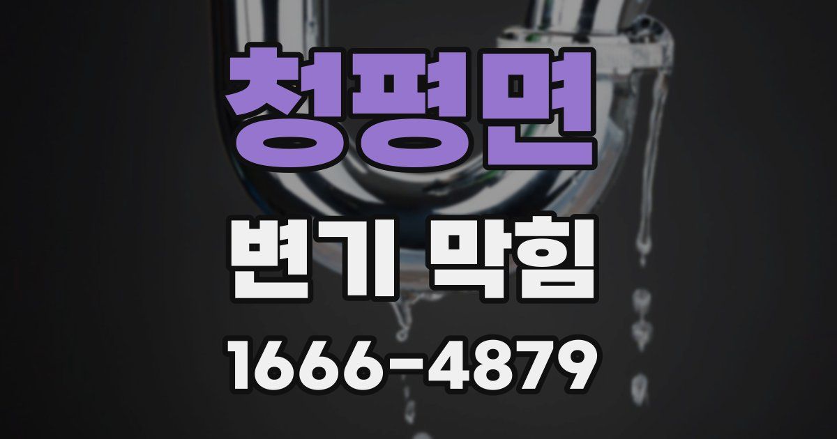 청평면 변기 막힘