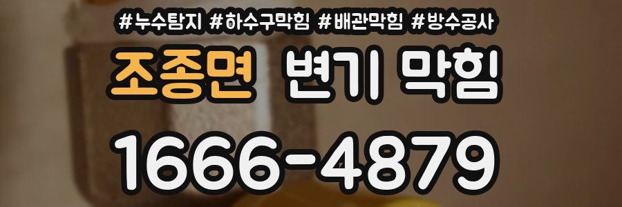 조종면 변기 막힘