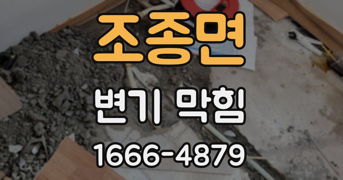조종면 변기 막힘