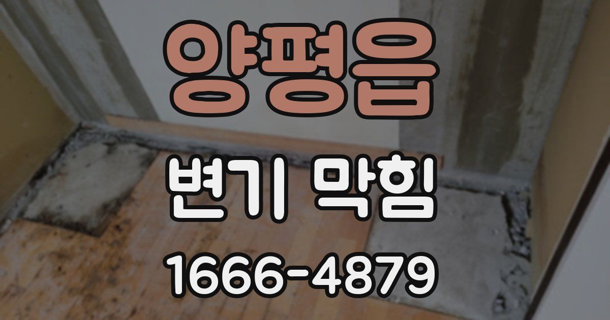 양평읍 변기 막힘