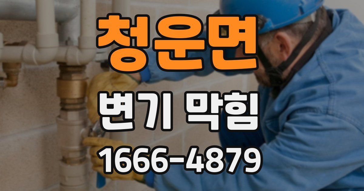 청운면 변기 막힘