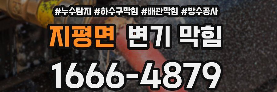 지평면 변기 막힘