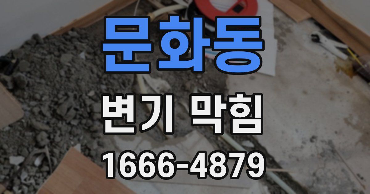 문화동 변기 막힘