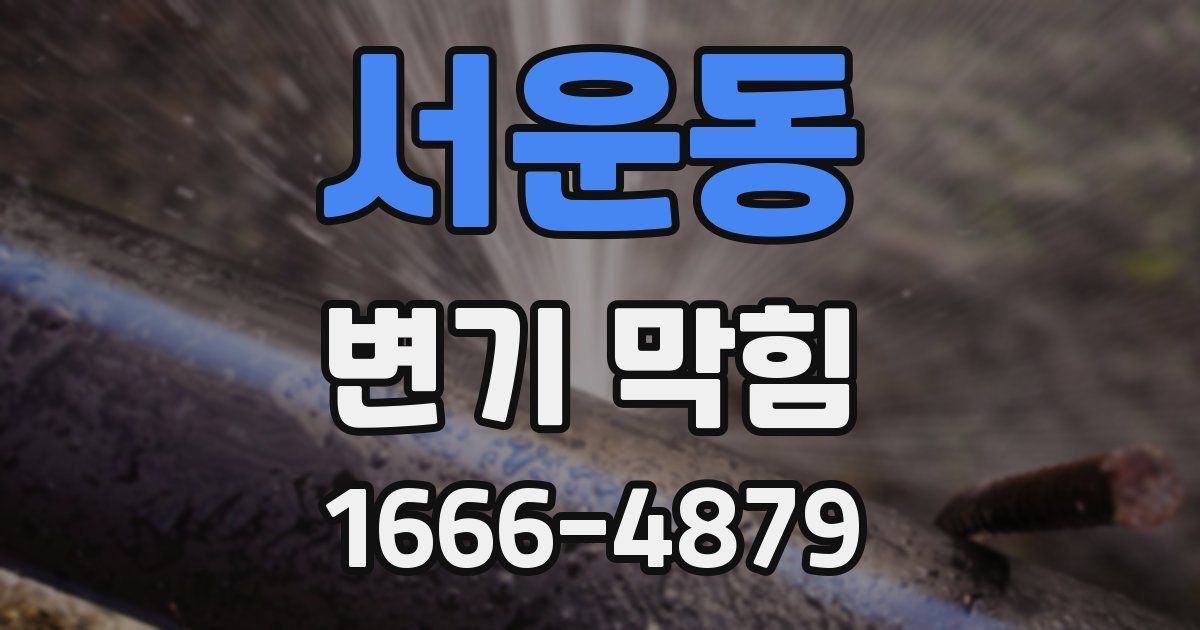 서운동 변기 막힘