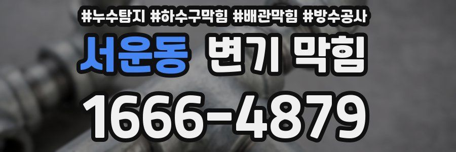 서운동 변기 막힘