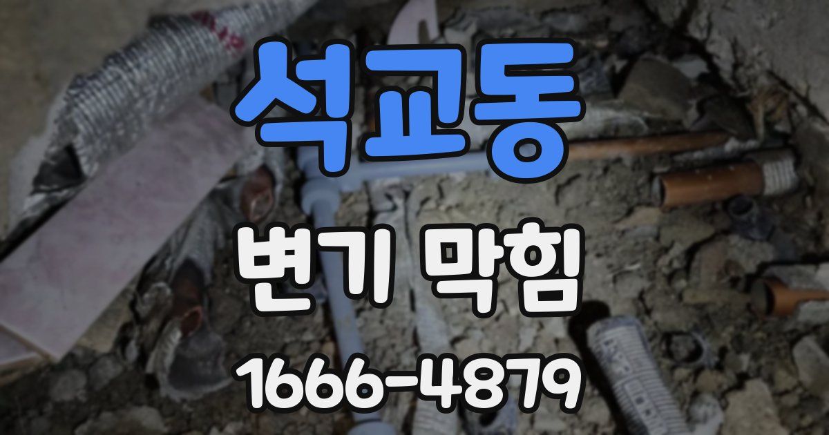 석교동 변기 막힘