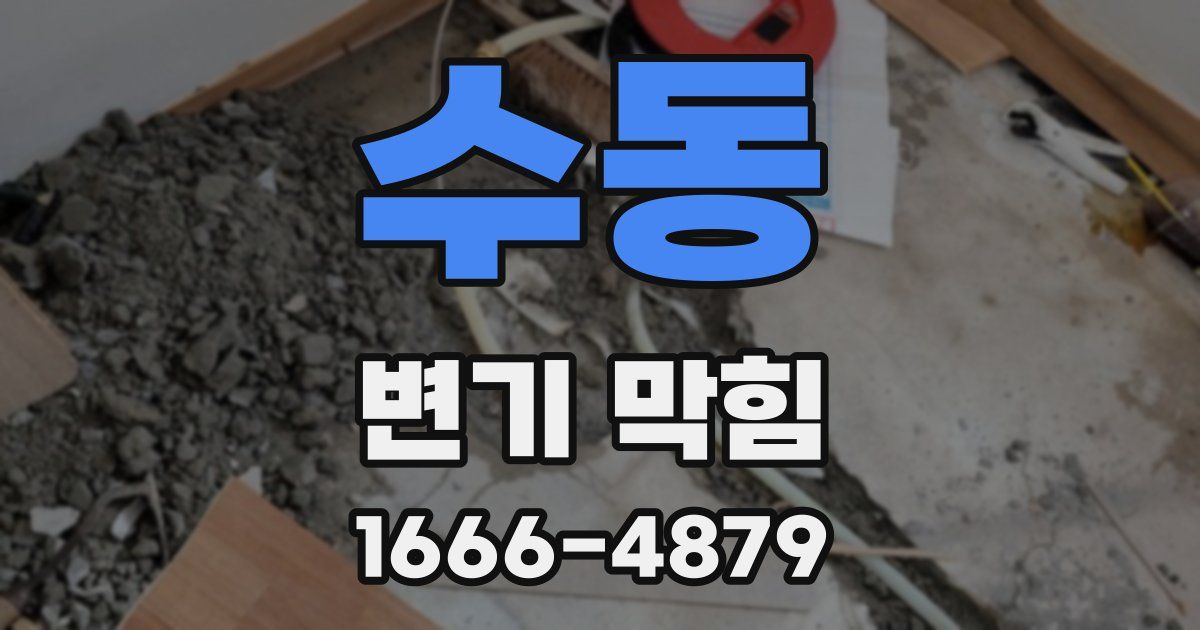 수동 변기 막힘