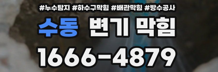 수동 변기 막힘