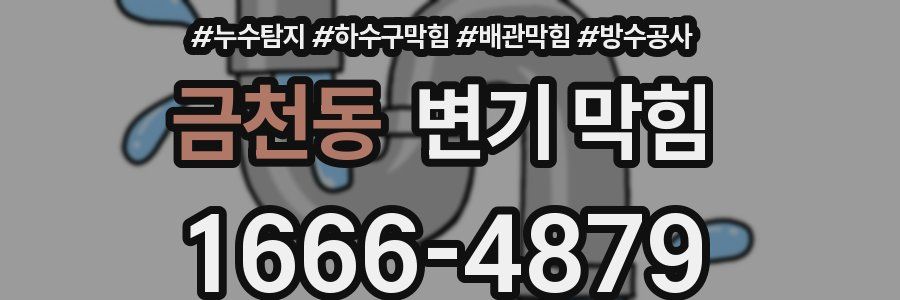 금천동 변기 막힘