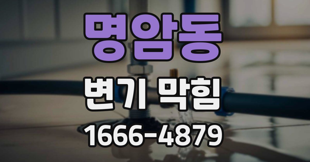 명암동 변기 막힘