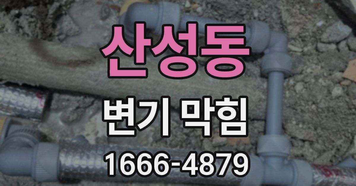 산성동 변기 막힘