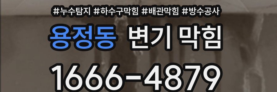 용정동 변기 막힘