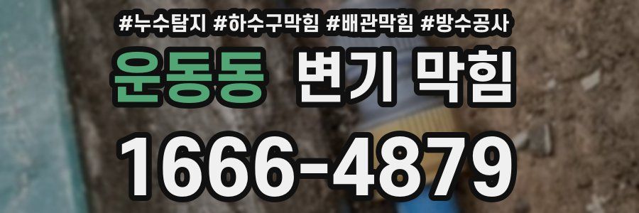 운동동 변기 막힘