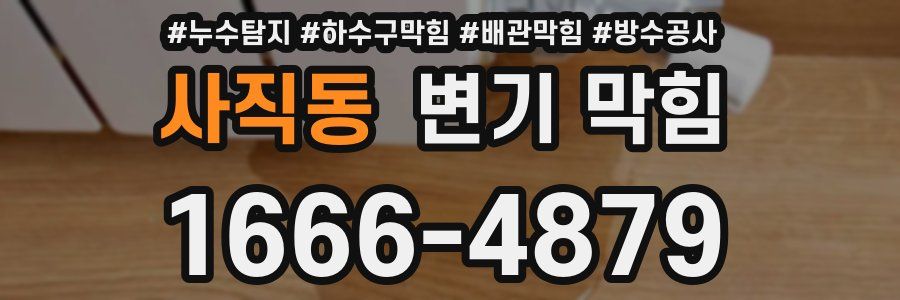 사직동 변기 막힘