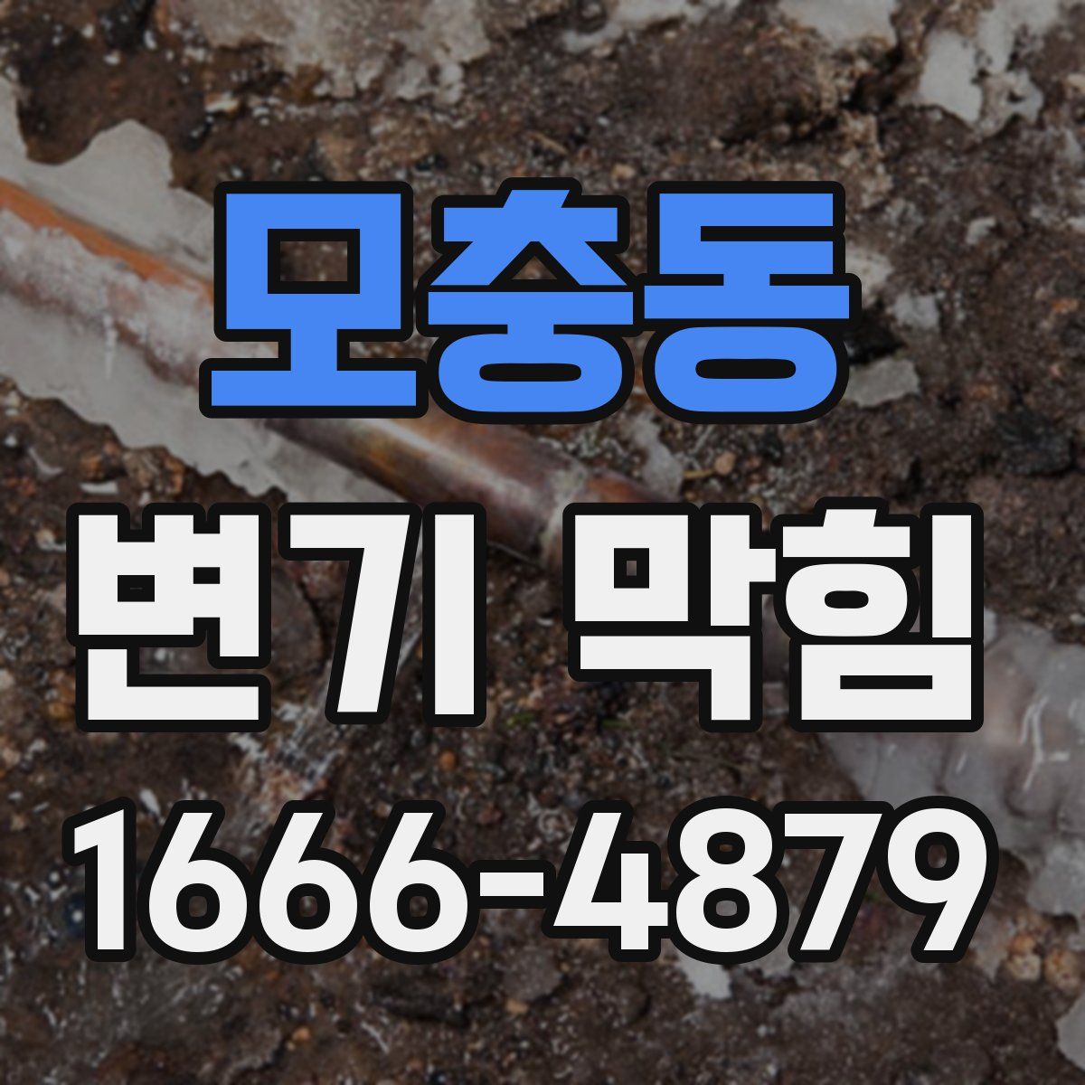 모충동 변기 막힘