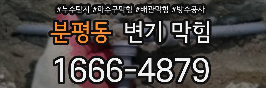분평동 변기 막힘