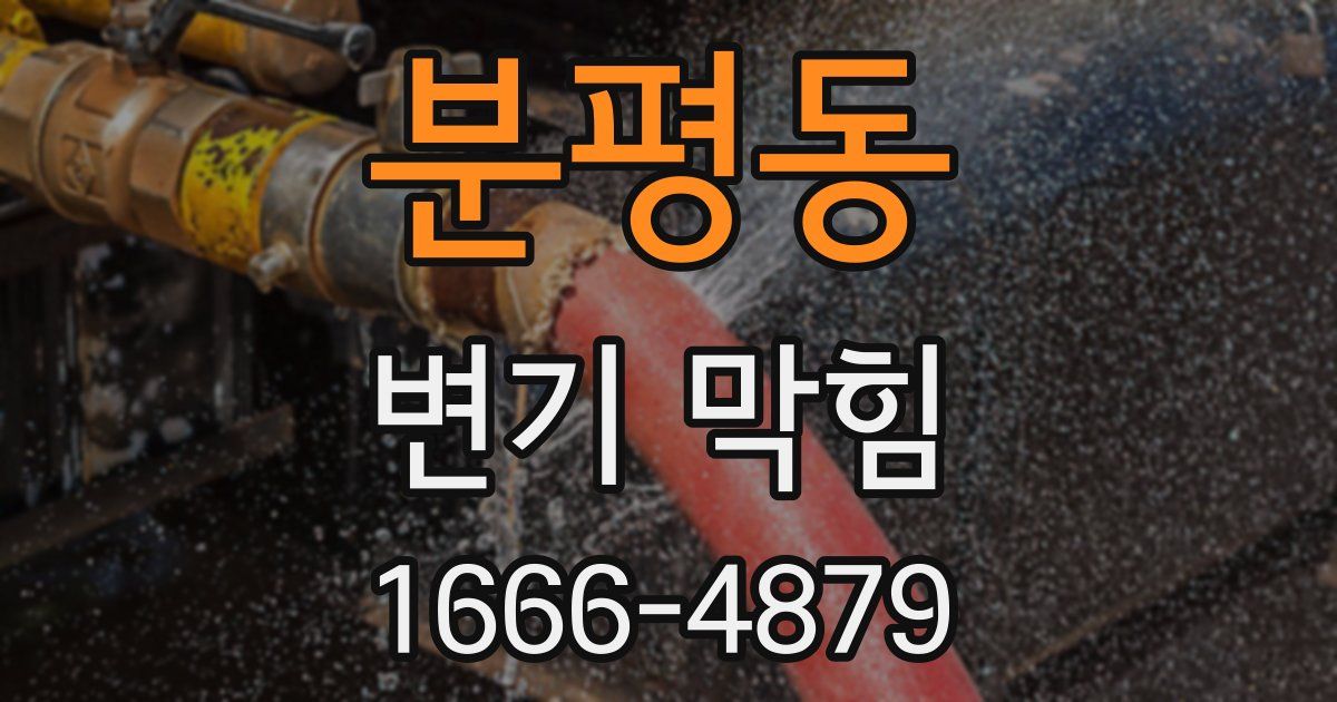 분평동 변기 막힘