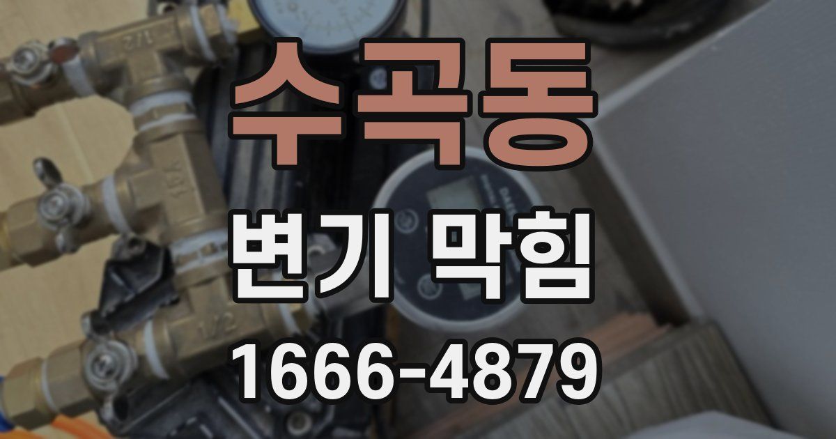 수곡동 변기 막힘