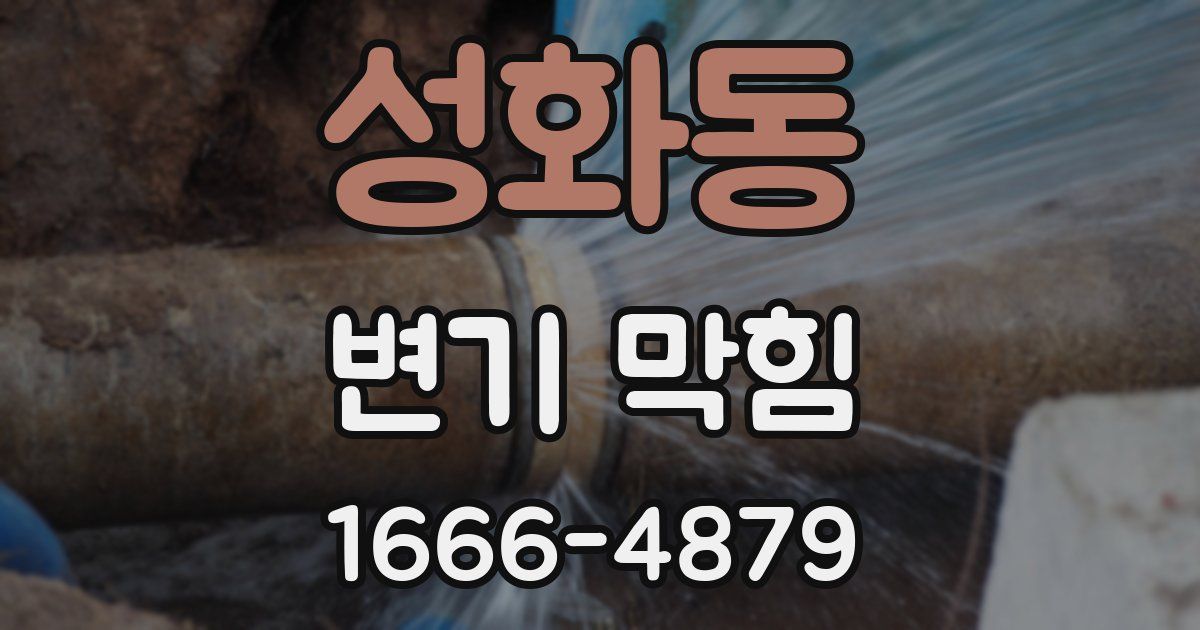 성화동 변기 막힘