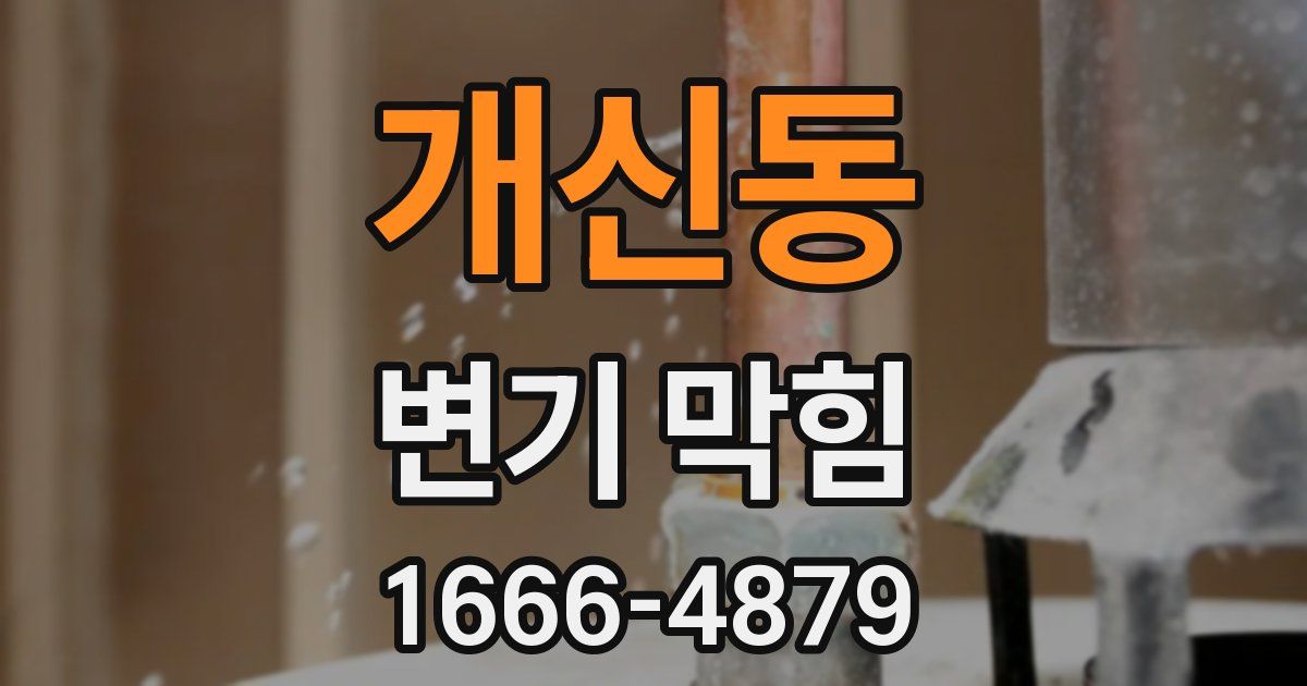 개신동 변기 막힘