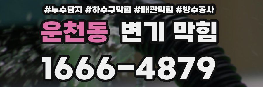 운천동 변기 막힘