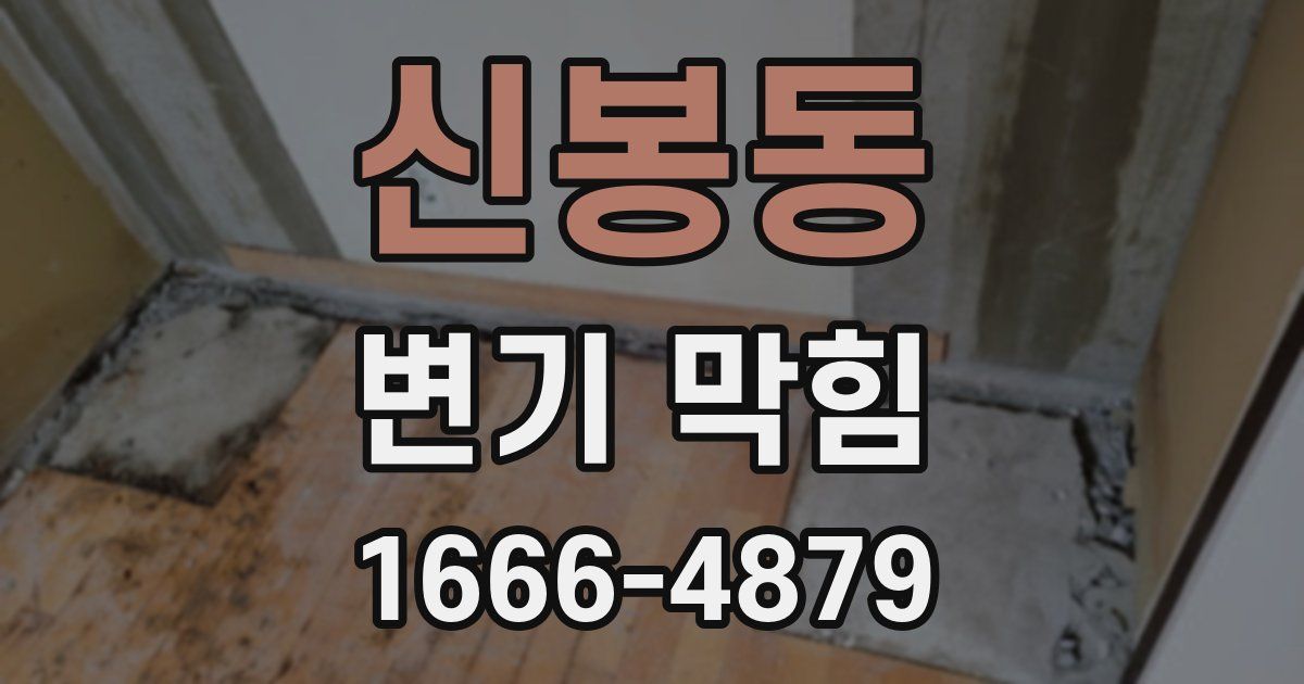 신봉동 변기 막힘