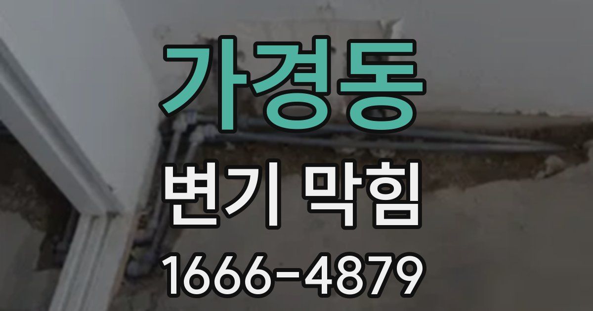 가경동 변기 막힘
