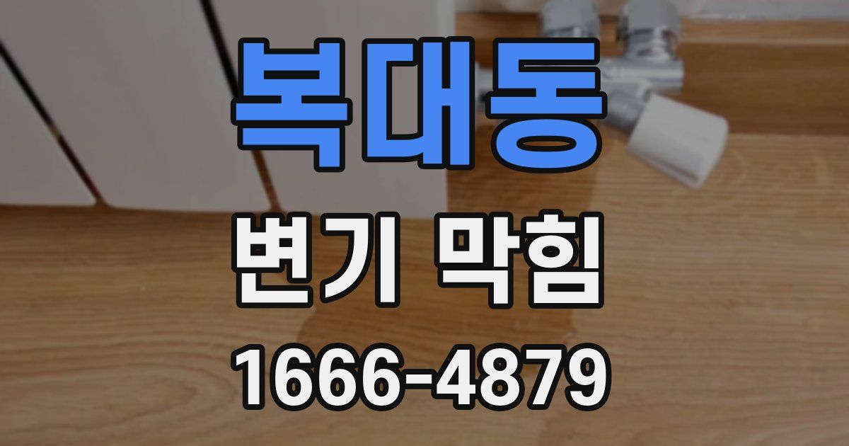 복대동 변기 막힘