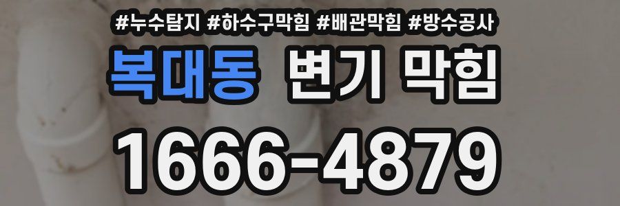 복대동 변기 막힘